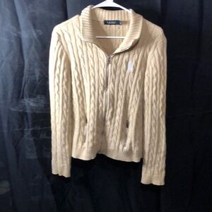 Women’s Ralph Lauren Cable, knit sweatshirt, extra large.